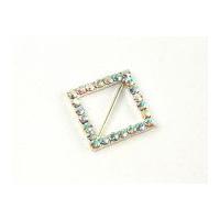 41mm simplicity square diamante buckle fastener crystal