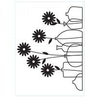 4.23 x 5.75 Embossing Folder - Floral in Vases Folder