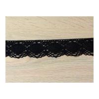 42mm vintage style crochet lace trimming navy blue