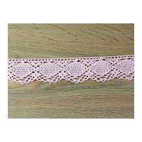 42mm Vintage Style Crochet Lace Trimming Pink
