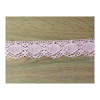 42mm vintage style crochet lace trimming pink