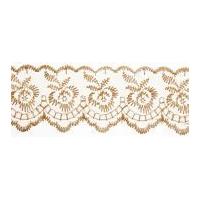 42mm Essential Trimmings Embroidered Lace Trimming Gold