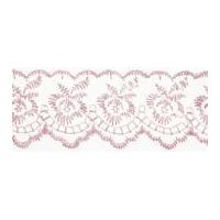 42mm essential trimmings embroidered lace trimming pink