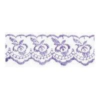 42mm essential trimmings embroidered lace trimming lilac