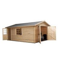 4.2m x 5.7m Log Cabin Garage | Waltons