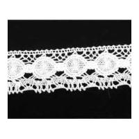 42mm Cotton Lace Trimming White
