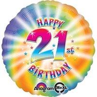 43cm Happy 21st Birthday Balloon