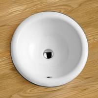 435cm diameter como round counter inset hand basin sink