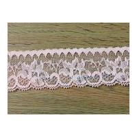 43mm Nylon Lace Trimming Pink