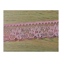 43mm Nylon Lace Trimming Dusky Pink