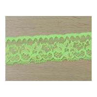 43mm Nylon Lace Trimming Fluorescent Green