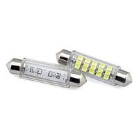 44MM 15x3020 SMD 1.5W DC 24V LED Car Festoon Light (2 pieces)