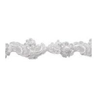 44mm Simplicity Bridal Lace with Sequins & Pearls Trimming Ivory