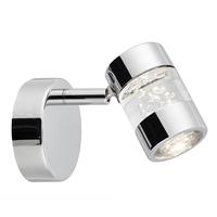 4411CC Bubbles Chrome LED Single IP44 Bathroom Wall Spotlight