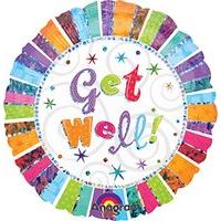 45cm get well foil balloon