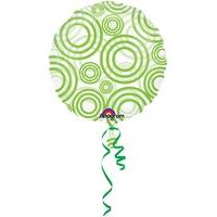 45cm green foil party balloon