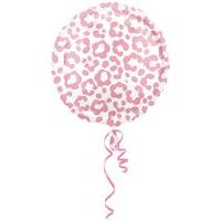 45cm pink cheetah party balloon