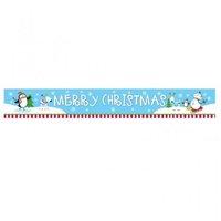 4.5m Joyful Snowman Christmas Foil Banner