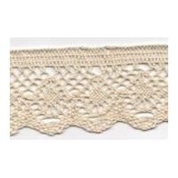 45mm Essential Trimmings Crochet Effect Cotton Lace Trimming Natural