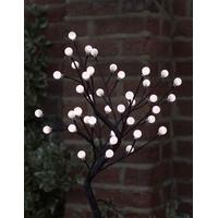 45cm white cotton ball tree 40 led battery by smart garden