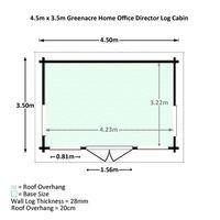 4.5m x 3.5m Home Office Director Log Cabin | Waltons