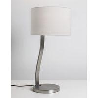 4558 + 4093 Sofia Table Lamp in Matt Nickel c/w White Shade