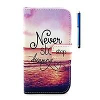 4.6 Inch Dreaming Pattern PU Wallet Leather Case and Pen for Sony Xperia Z3 mini