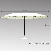 4.6m Double Umbrella Large Garden Parasol