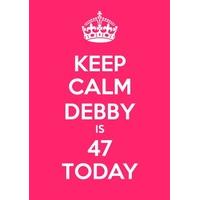 47th Pink Birthday Card