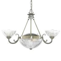 4775-5AB Windsor II 5 Light Ceiling Pendant Light Antique Brass