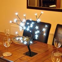 48cm White Blossom Bonsai Tree Light 48 LED (Mains) by Kingfisher