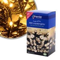 480 LED Warm White Supabright String Lights (Mains) by Premier