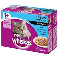 48 x 100g Whiskas 1+ Pouches + 12 x 85g 1+ Casseroles Free!* - Fish & Meat Selection in Jelly (48 x 100g) + Casserole Meaty Selection (12 x 85g)