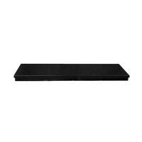 48 Inch x 15 Inch Curved Black Granite Hearth