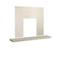 48 Inch x 15 Inch Perla Stone Marble Hearth And Back Panel Set