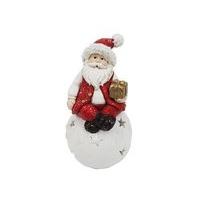 48cm Santa On Snowball Christmas Ceramic Candle Holder Decoration