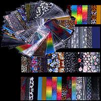 48Pcs Shimmer Starry Sky Nail Foil Colorful Nail Starry Glitter Transfer Sticker Manicure Nail Art Decoration