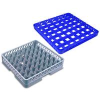49 Compartment Glass Rack with 3 Extenders