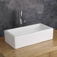 496cm x 245cm narrow counter top treviso rectangular basin