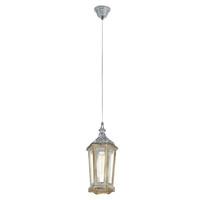 49206 Vintage Steel and Wood Hanging Lantern Light