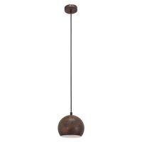 49233 Vintage Rust Globe Pendant Ceiling Light