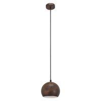 49233 vintage rust globe pendant ceiling light