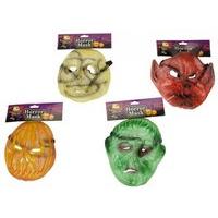 4asst Deluxe Pvc Halloween Masks Trick Or Treat