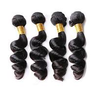 4bundles 8 26peruvian virgin hair loose wave natural black human hair  ...