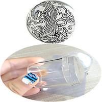 4cm Nail Art Transparent Jelly Silicone XL Stamper Scraper With Cap Kit Nail Beauty Tools ND270