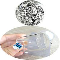 4cm nail art transparent jelly silicone xl stamper scraper with cap ki ...