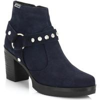 4ever Young Womens Navy Beyonce Suede Boots women\'s Low Ankle Boots in blue