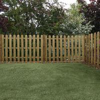 4ft x 6ft Pressure Treated Round Top Picket Fence Panel
