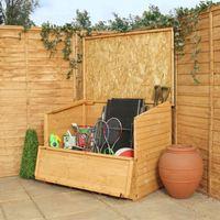 4ft x 3ft Shiplap+ Wooden Garden Storage Chest | Waltons