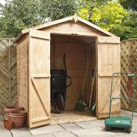 4ft x 6ft mini tongue and groove apex wooden shed waltons